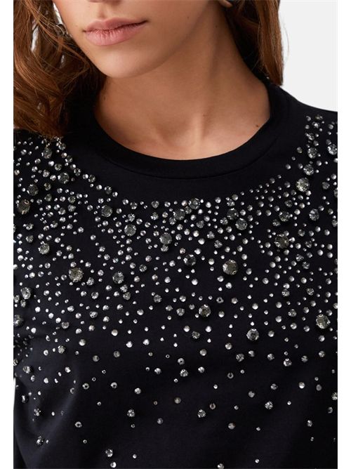 T-shirt con castoni gioiello LIU JO | CA6193J3868/22222